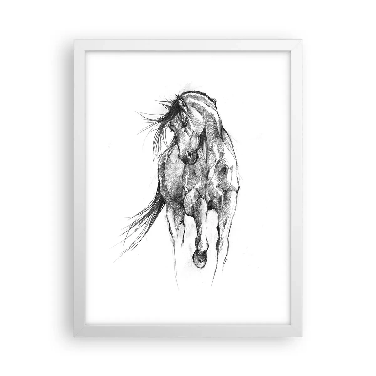Poster in white frmae - In a Graceful Trot - 30x40 cm