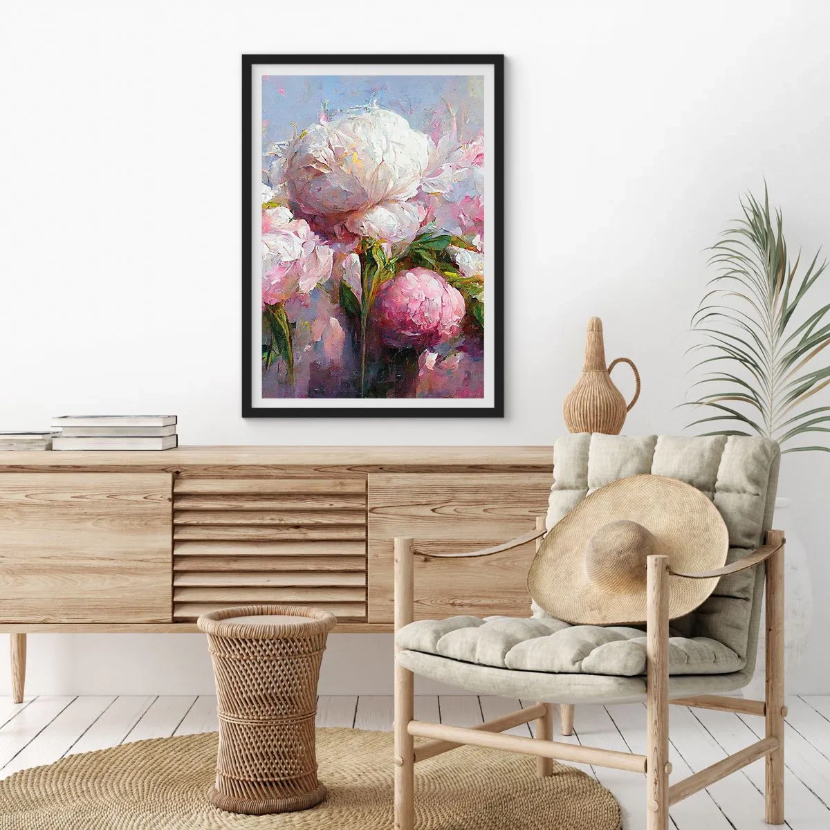 Poster in black frame - Bouquet Bubbling with Life - 50x70 cm
