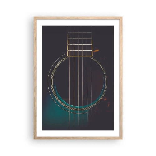 Poster in light oak frame - A Moment Before It Sounds - 50x70 cm