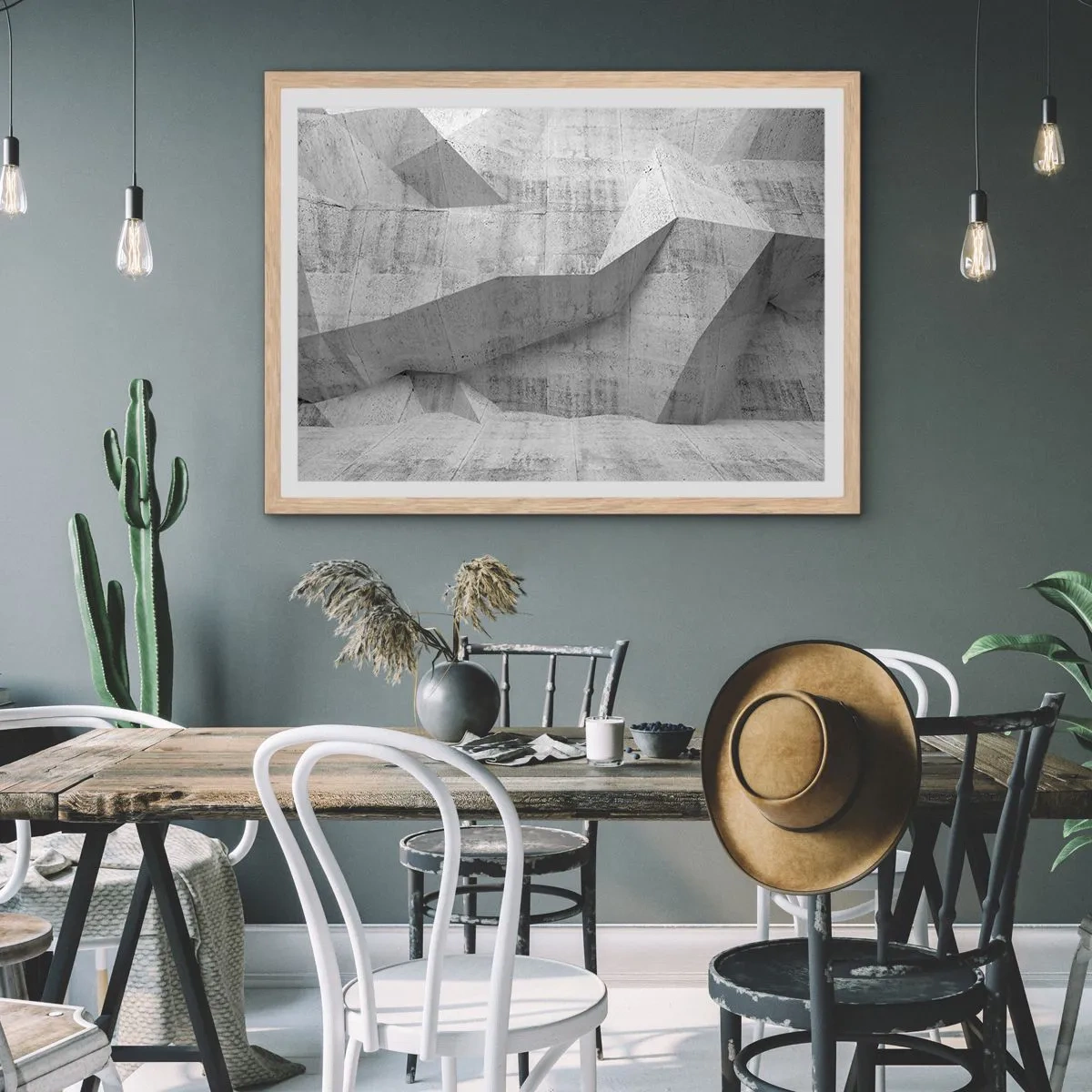 Poster in light oak frame - Real Challenge - 91x61 cm