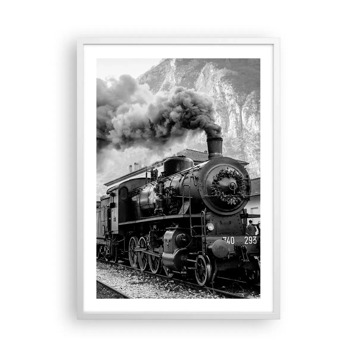 Poster in white frmae - Standing at the Station... - 50x70 cm