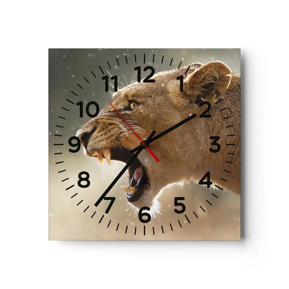 Wall clock - Clock on glass - Try Not to Listen - 30x30 cm