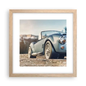 Poster in light oak frame - Styel Is What Counts - 30x30 cm