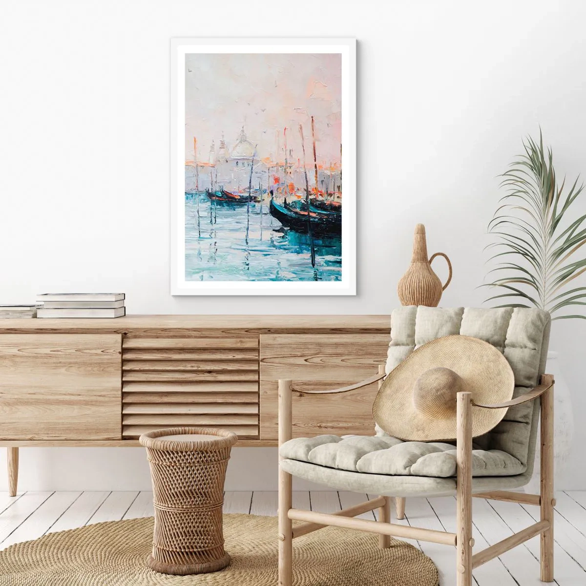 Poster in white frmae - Behind Water behind Fog - 61x91 cm