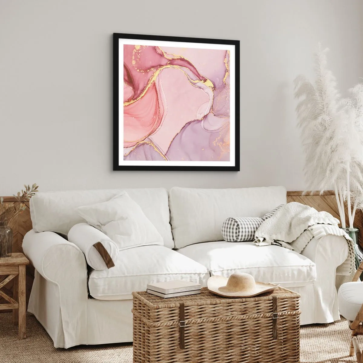 Poster in black frame - Caress of Colours - 50x50 cm