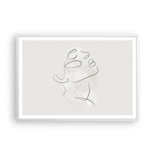 Poster in white frmae - Outline of Happiness - 100x70 cm