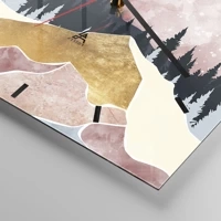 Clock face with lines