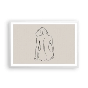 Poster in white frmae - Woman Nude - 91x61 cm