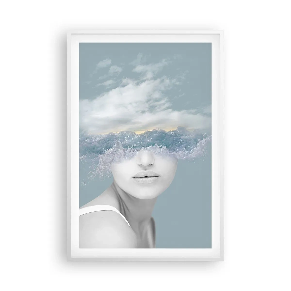 Poster in white frmae - With the Head In the Clouds - 61x91 cm