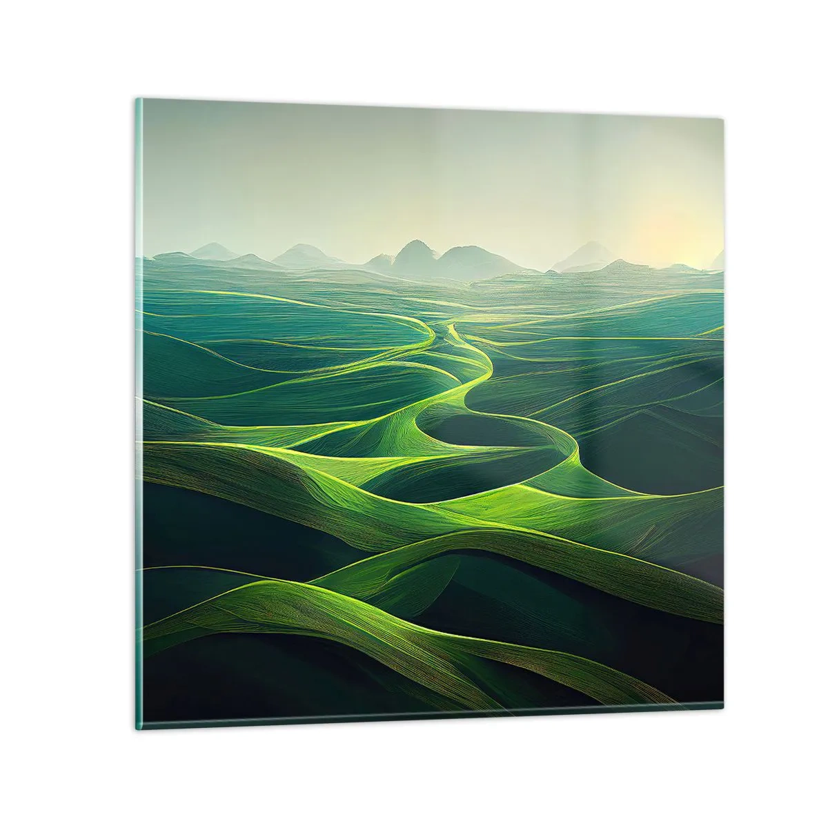 Glass picture - In Green Valleys - 50x50 cm