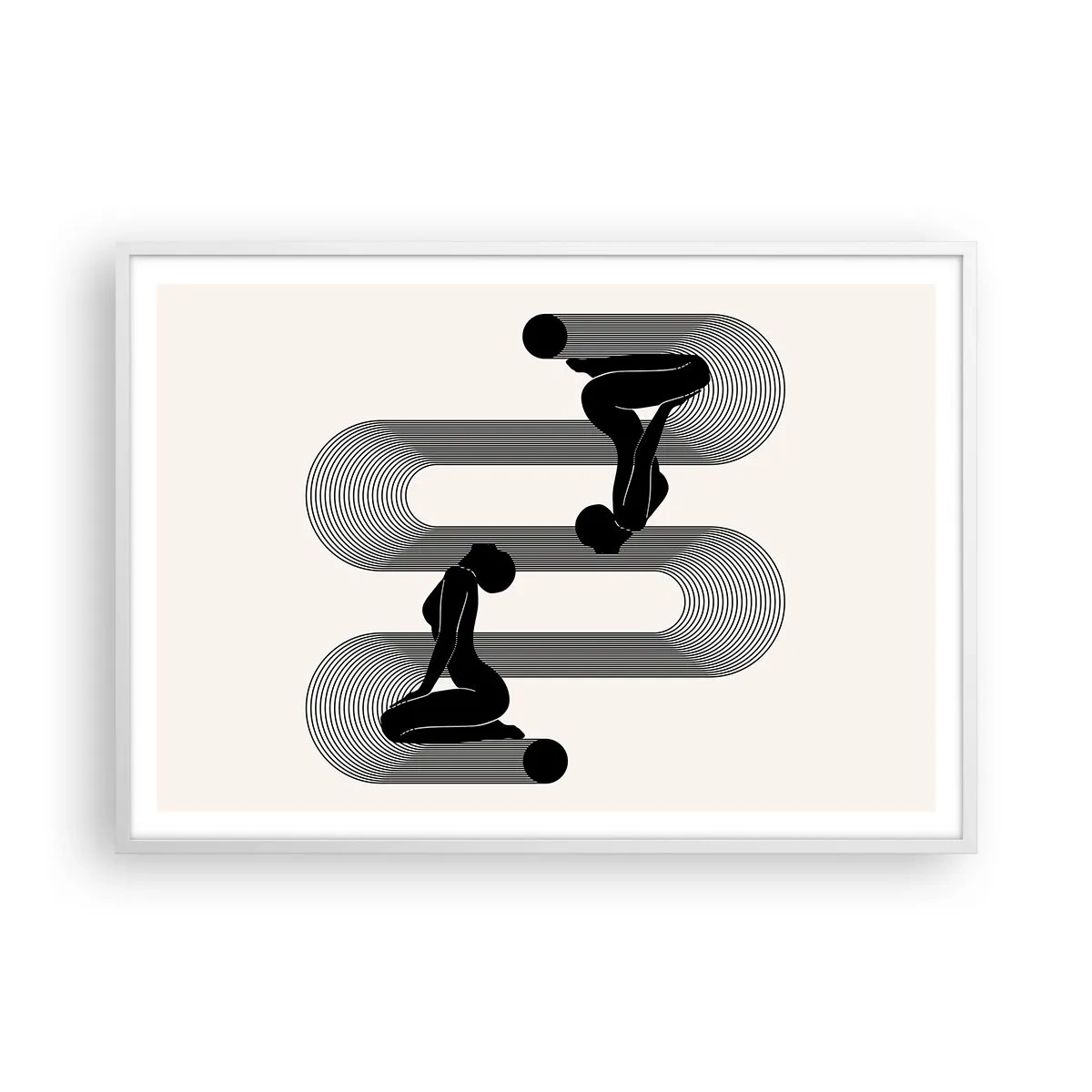Poster in white frmae - Sensual Symmetry - 100x70 cm