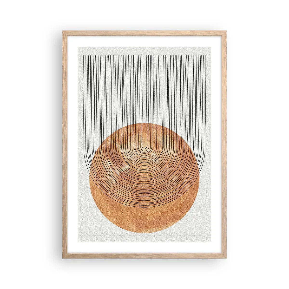 Poster in light oak frame - Sunny Composition - 50x70 cm