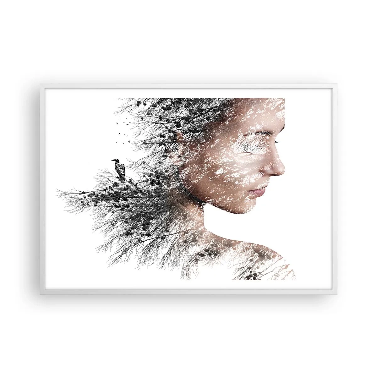 Poster in white frmae - Spirit of a Forest - 100x70 cm