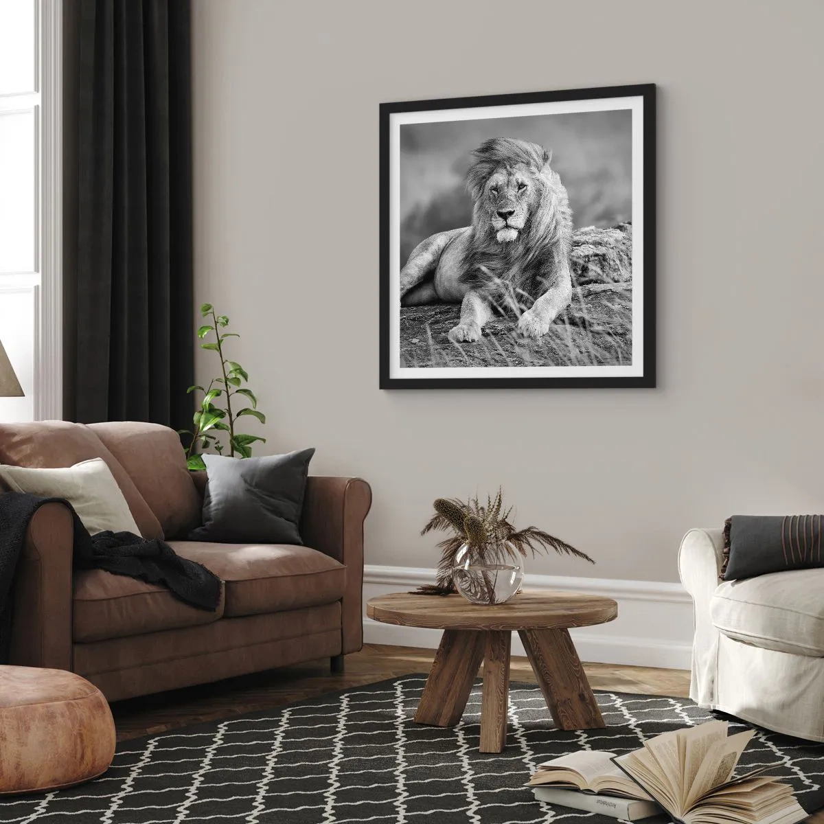 Poster in black frame - Royal Siesta - 60x60 cm