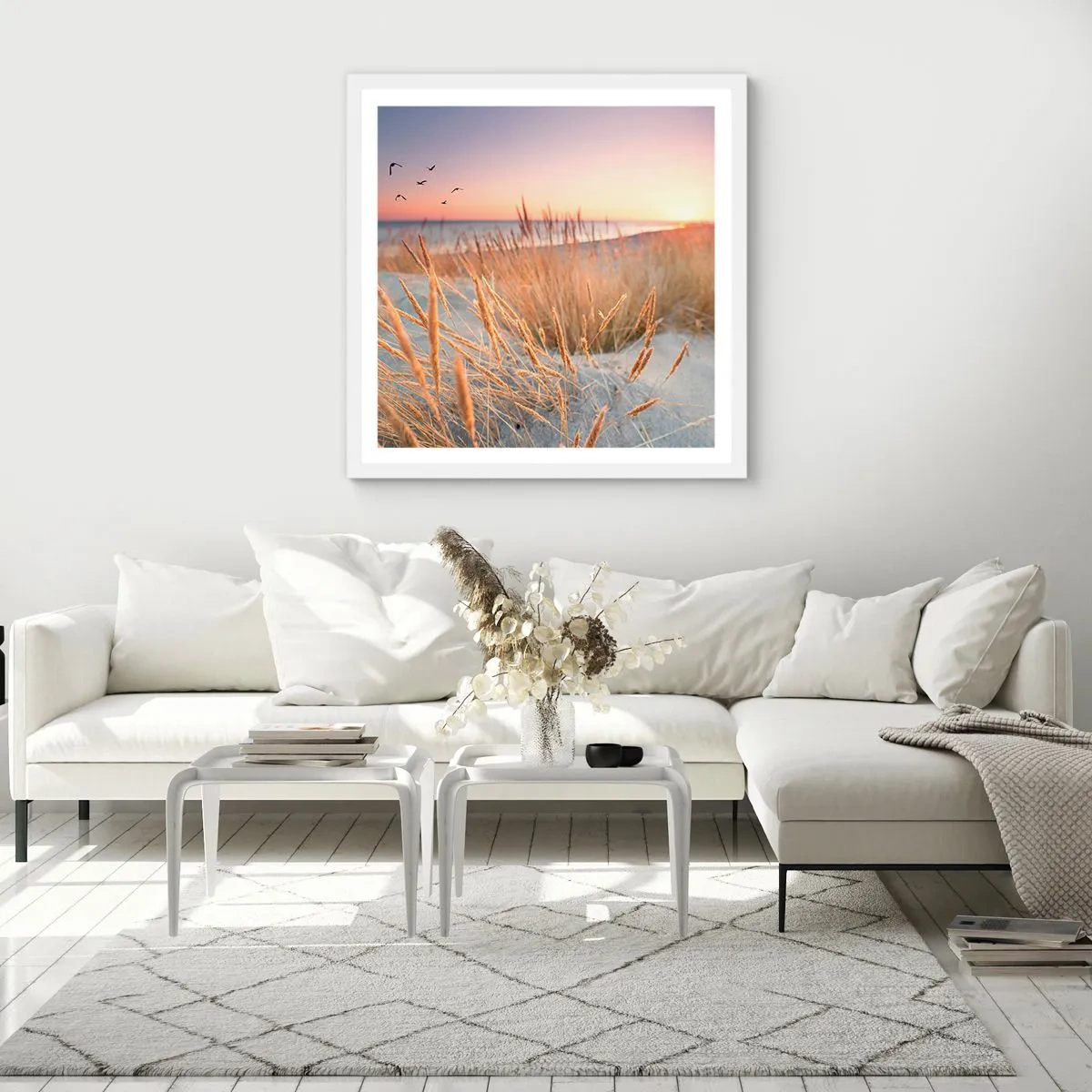 Poster in white frmae - Baltic Lullaby - 40x40 cm