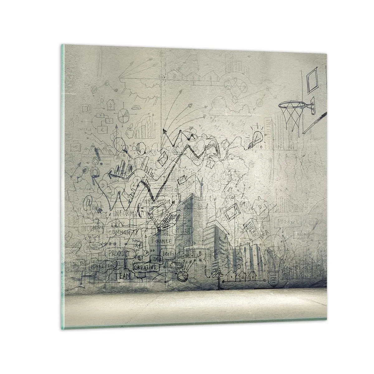 Glass picture - My Wonderful City Life - 70x70 cm