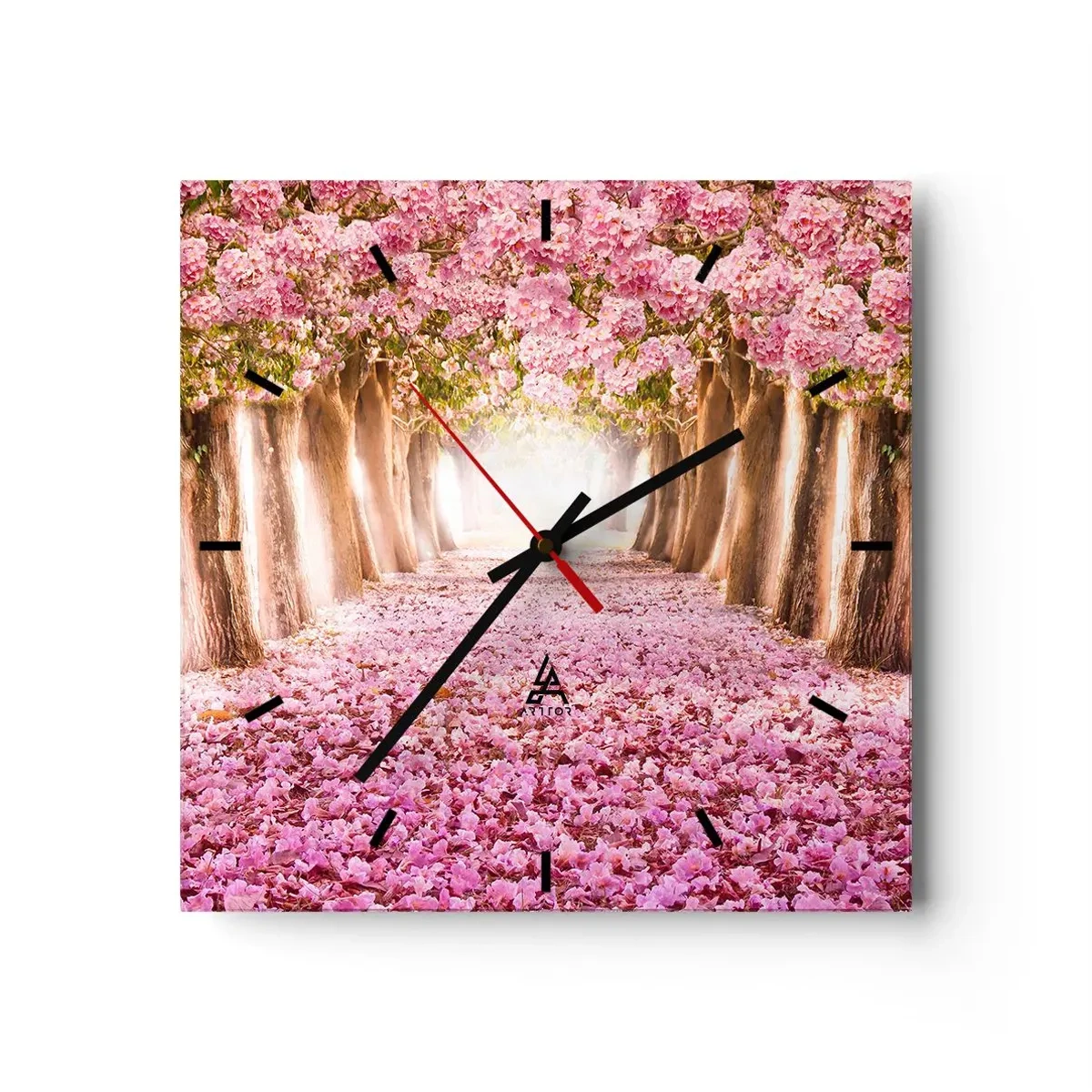 Wall clock - Clock on glass - Way to Heaven - 30x30 cm