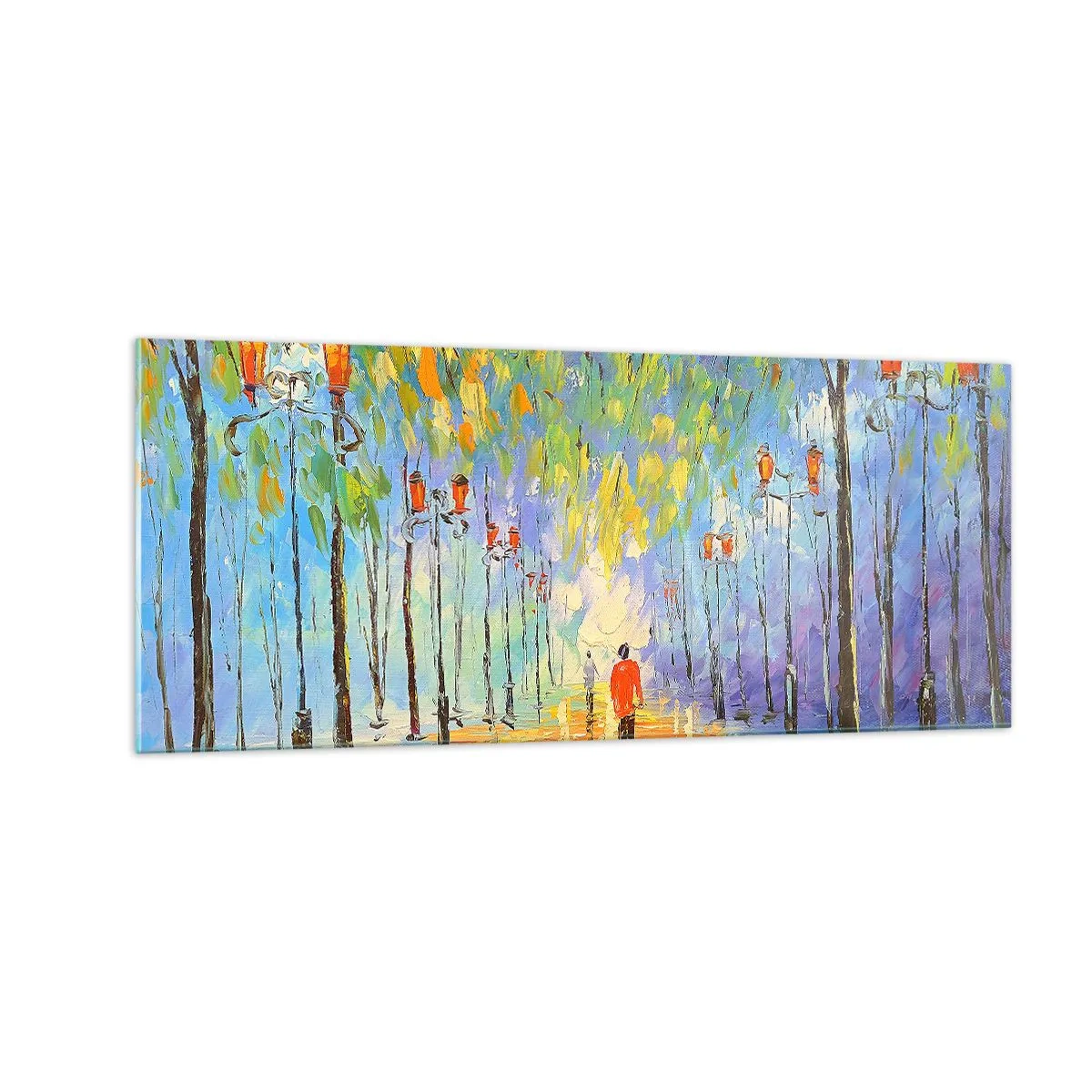 Glass picture - Night Rain Song - 100x40 cm