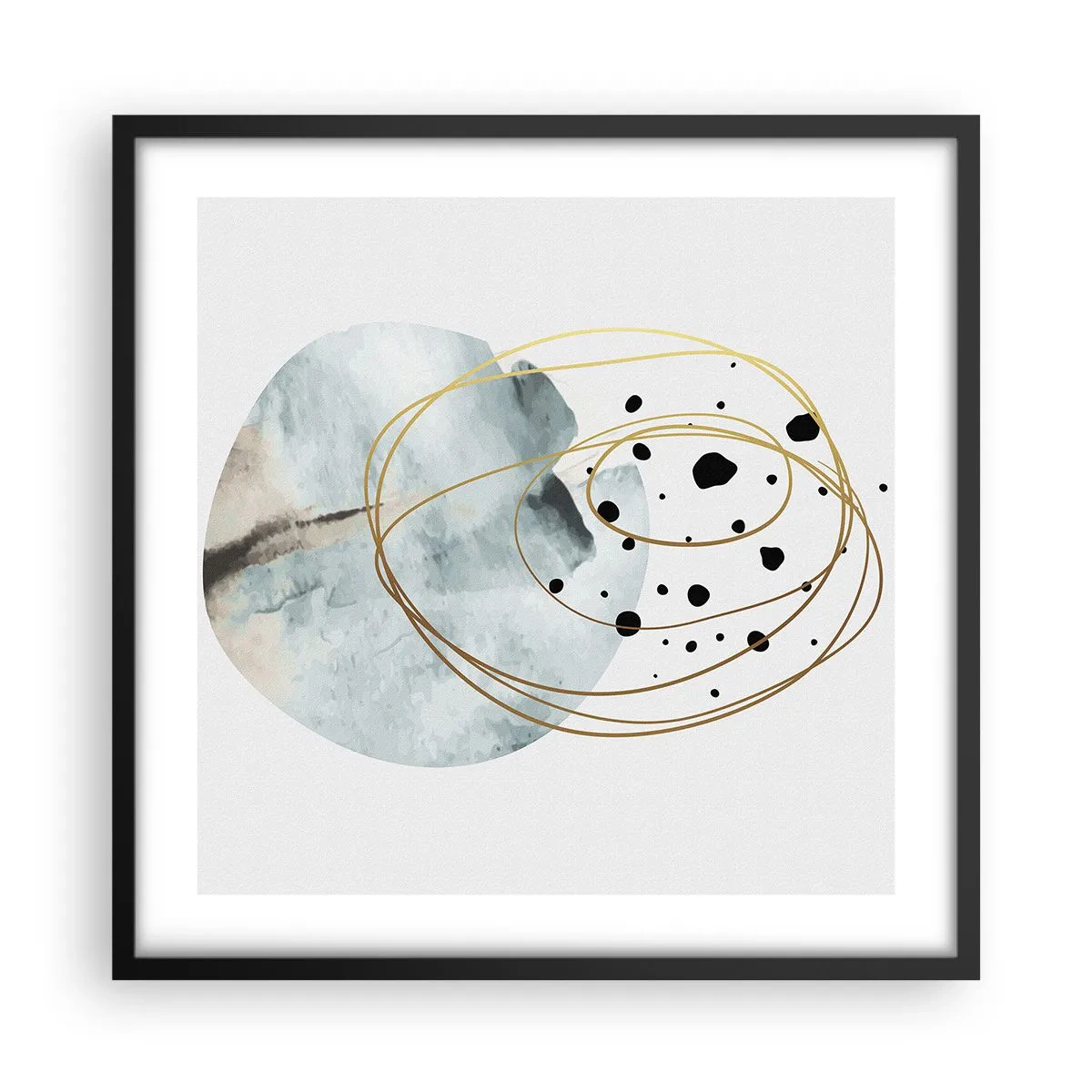 Poster in black frame - In the Embrace of Space - 50x50 cm