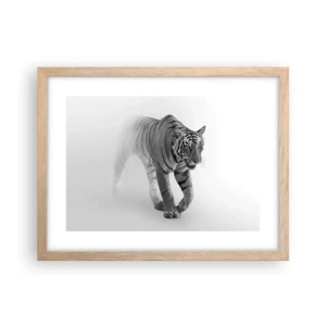 Poster in light oak frame - Crouching in Fog - 40x30 cm
