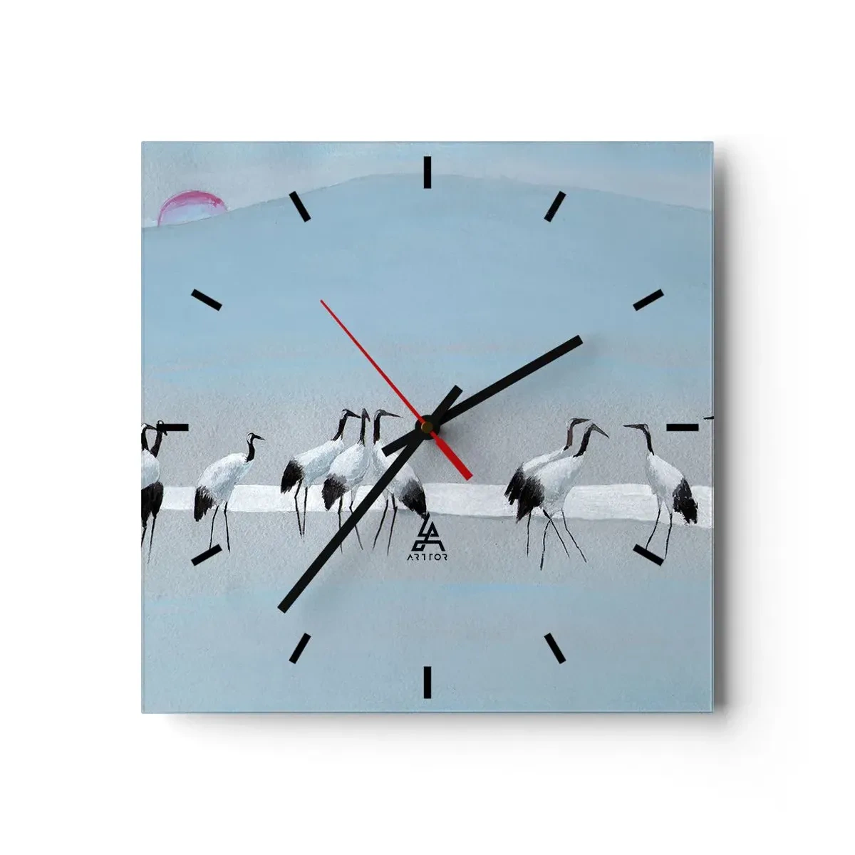 Wall clock - Clock on glass - After a Hot Day - 30x30 cm