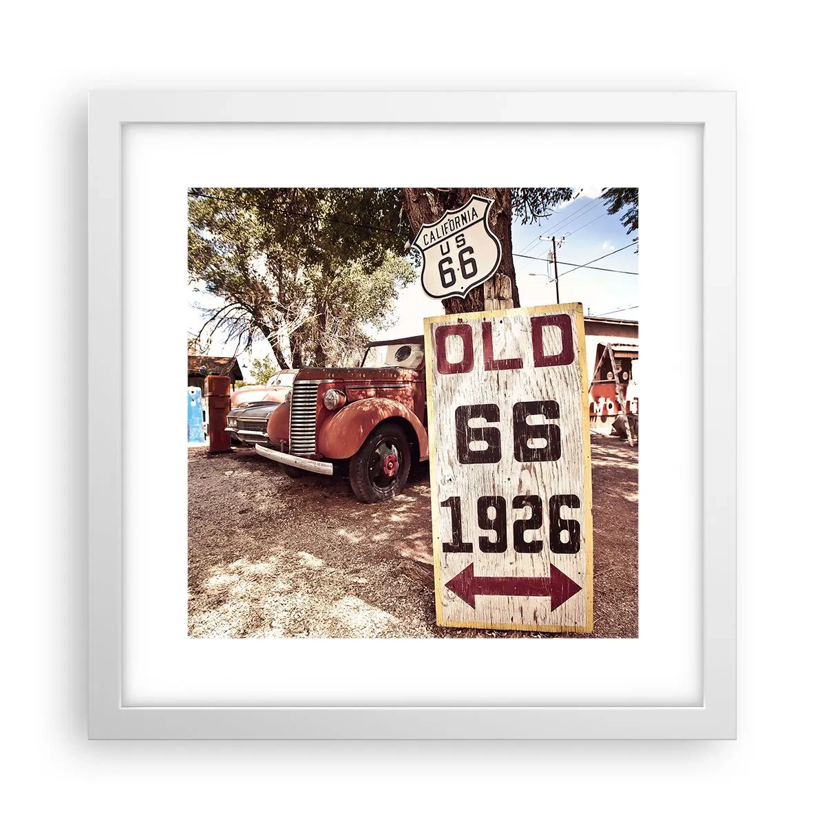 Poster in white frmae - Legend of an American Province - 30x30 cm