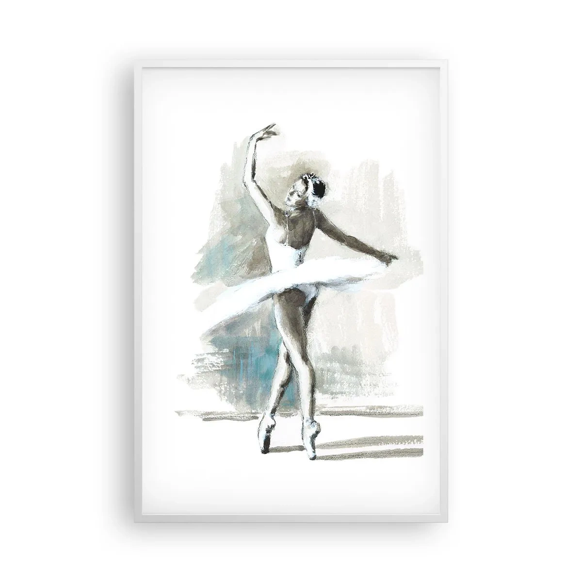 Poster in white frmae - Enchanted into a Swan - 61x91 cm