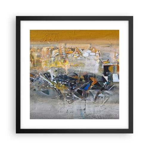 Poster in black frame - All Will Work out - 40x40 cm