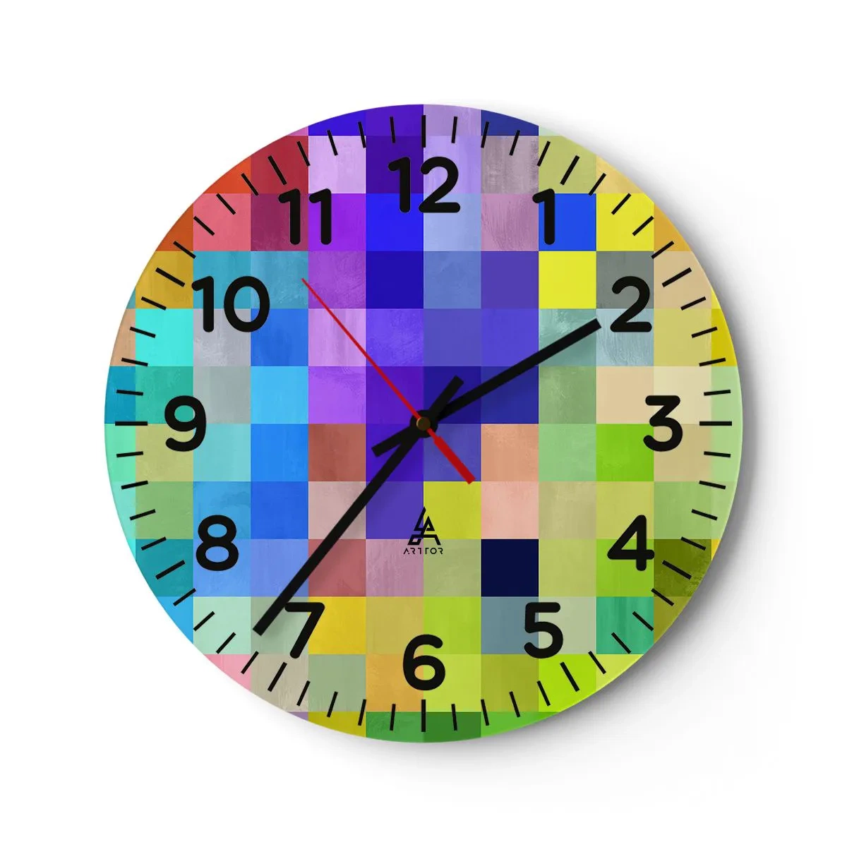 Wall clock - Clock on glass - Each Different, All Equal - 30x30 cm