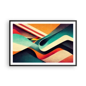 Poster in black frame - Intense Composition - 91x61 cm