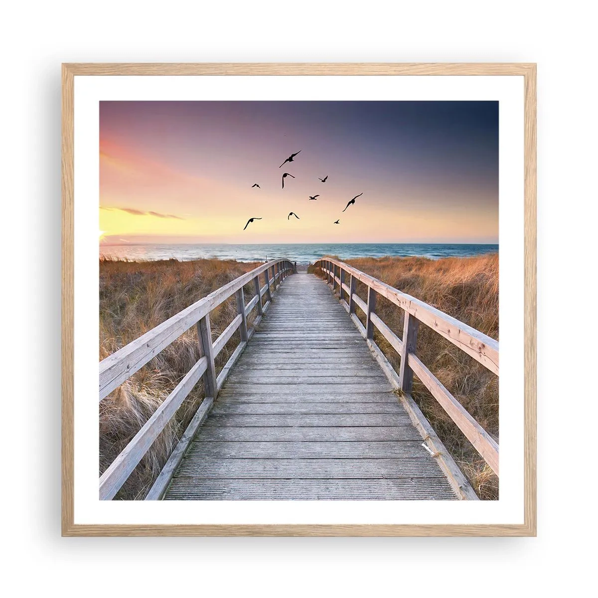 Poster in light oak frame - Space of Highs - 60x60 cm