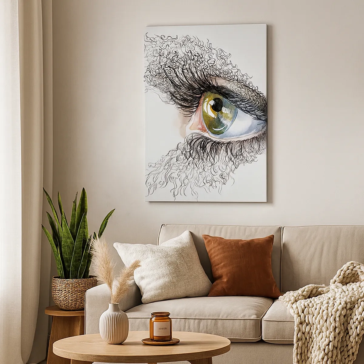 Canvas picture - Look straight into the Soul - 50x70 cm