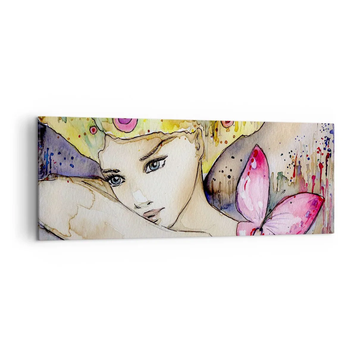 Canvas picture - Butterfly Princess - 140x50 cm