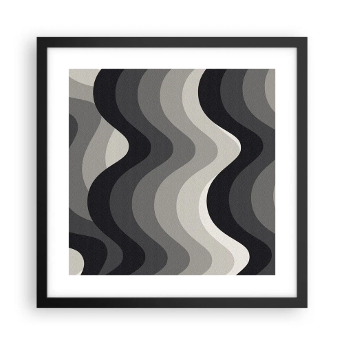 Poster in black frame - Wave after Wave - 40x40 cm