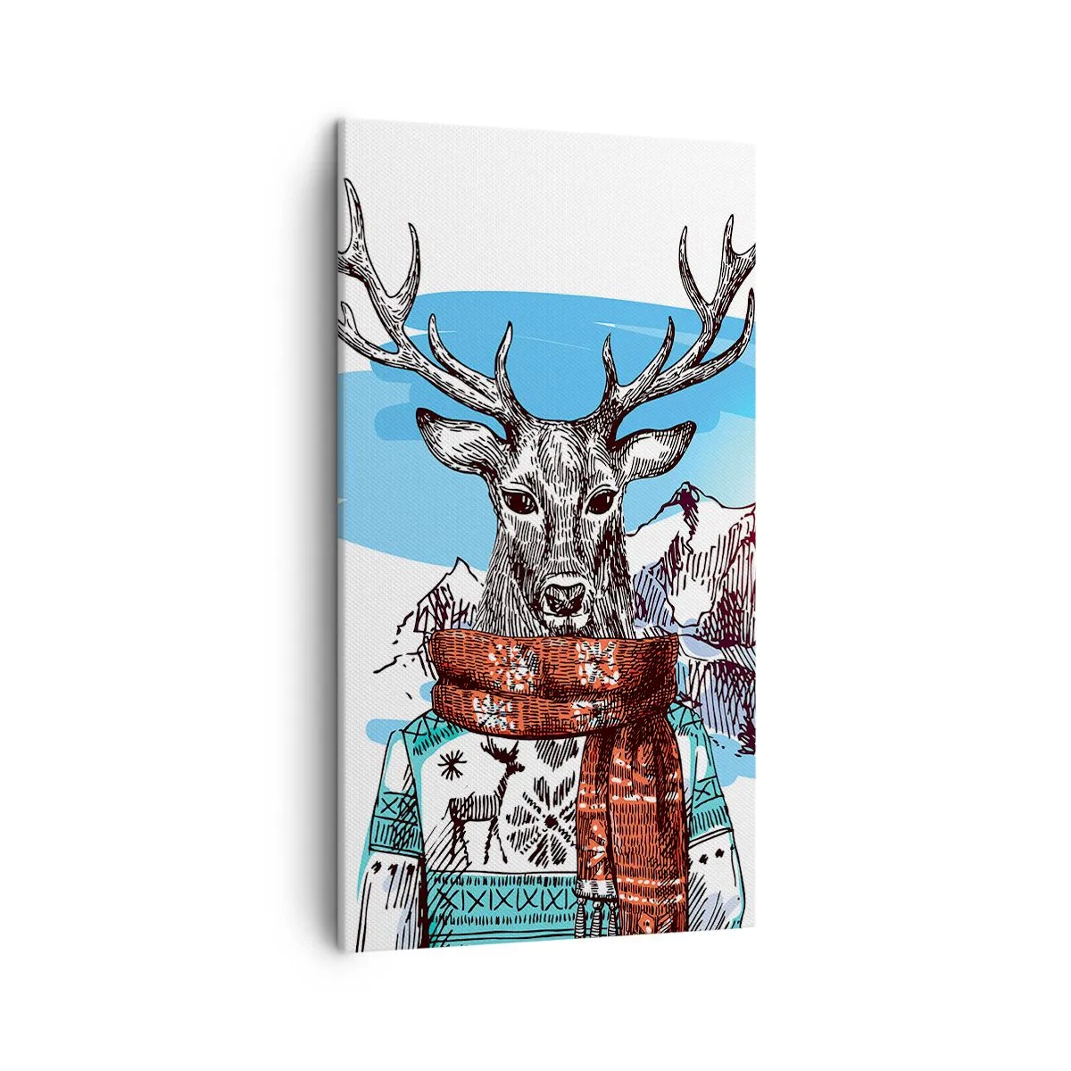 Canvas picture - Even a Deer Is Not Cold - 45x80 cm