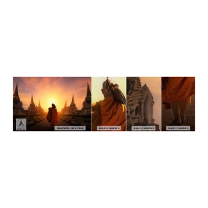 Photo Wallpaper Sample Premium Canvas - In Peace through Eternity - Thailand, Buddhism, Temple - 100x30 cm