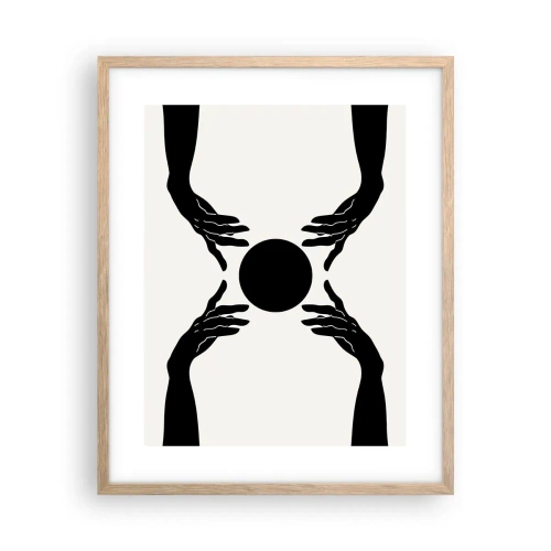 Poster in light oak frame - Secret Sign - 40x50 cm