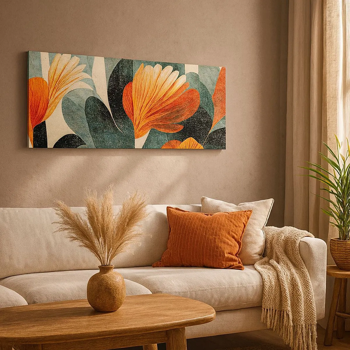Canvas picture - Heat of the Tropics, Coolness of the Ground - 100x40 cm