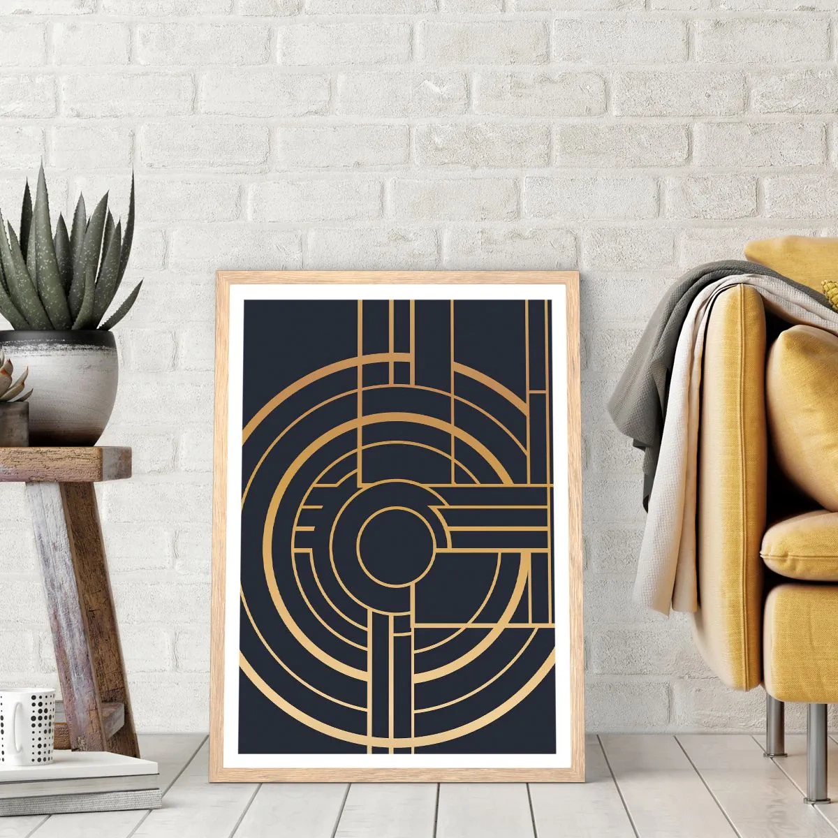 Poster in light oak frame - Tour of Things - 70x100 cm