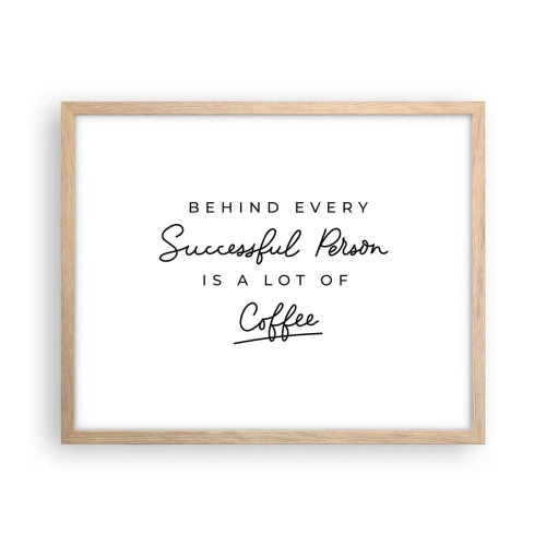 Poster in light oak frame - Secret of Success - 50x40 cm
