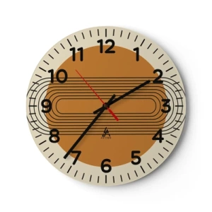 Wall clock - Clock on glass - Perfect Plan - 30x30 cm