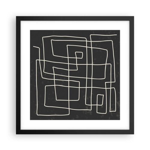 Poster in black frame - Not Too Straight - 40x40 cm
