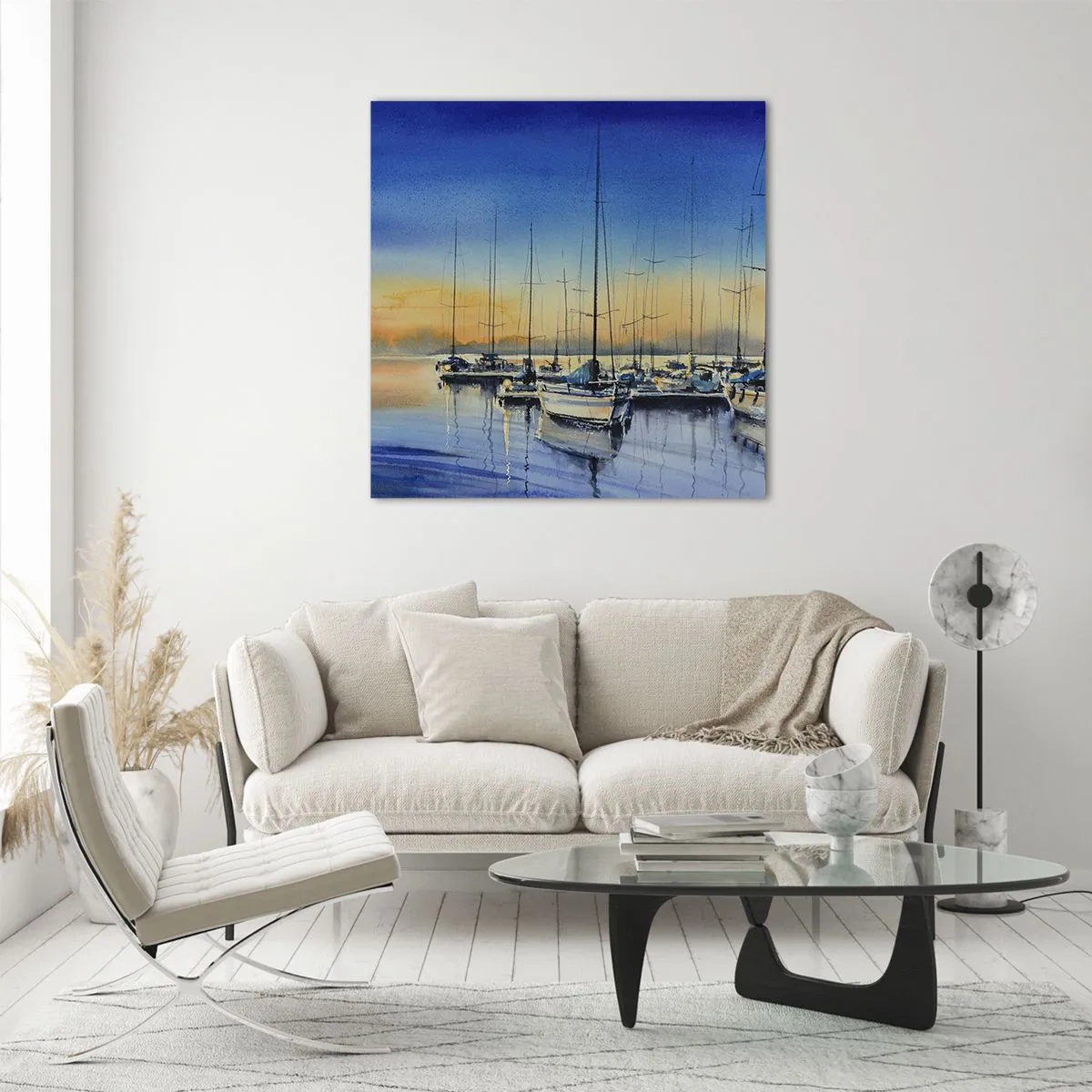 Glass picture - The End of a Good Day - 60x60 cm