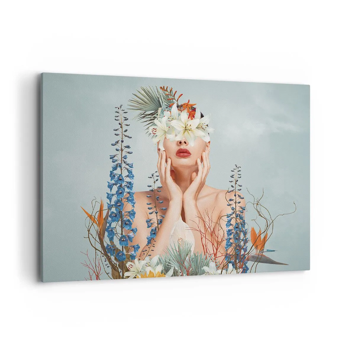 Canvas picture - Woman – Flower - 100x70 cm