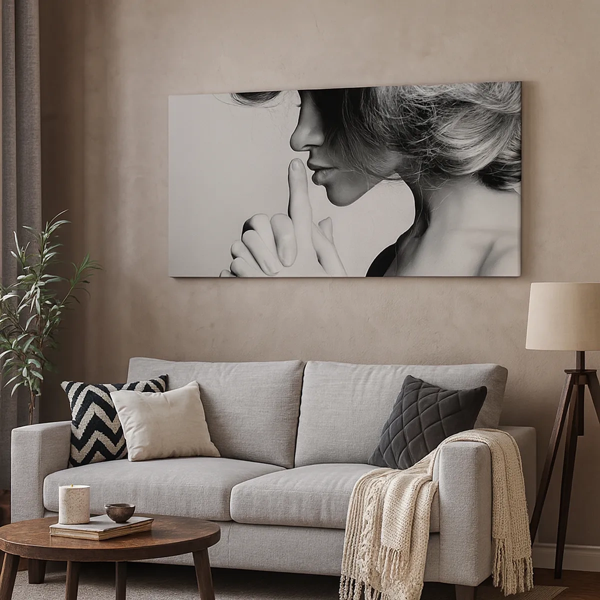 Canvas picture - Listening to Herself - 30x30 cm