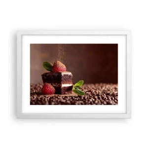 Poster in white frmae - Life Is Sweet - 40x30 cm
