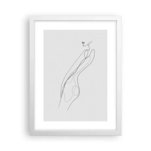 Poster in white frmae - Barely a Promise - 30x40 cm