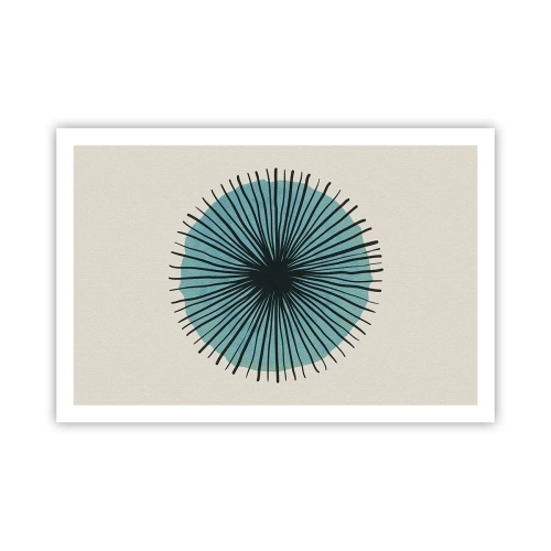 Poster - Rays on Blue - 91x61 cm