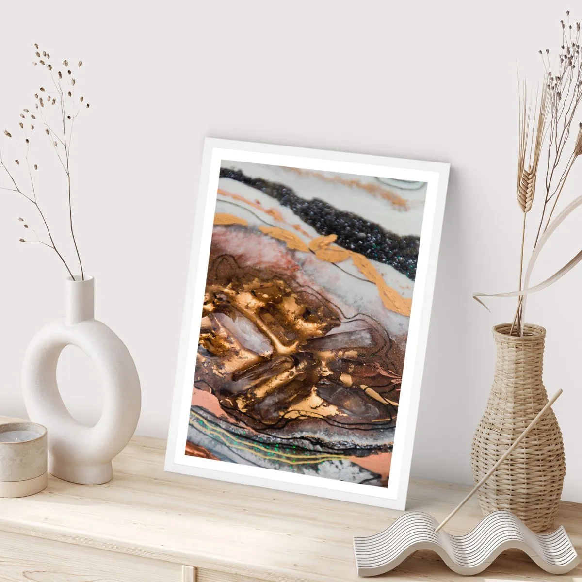 Poster in white frmae - Element of the Earth - 50x70 cm