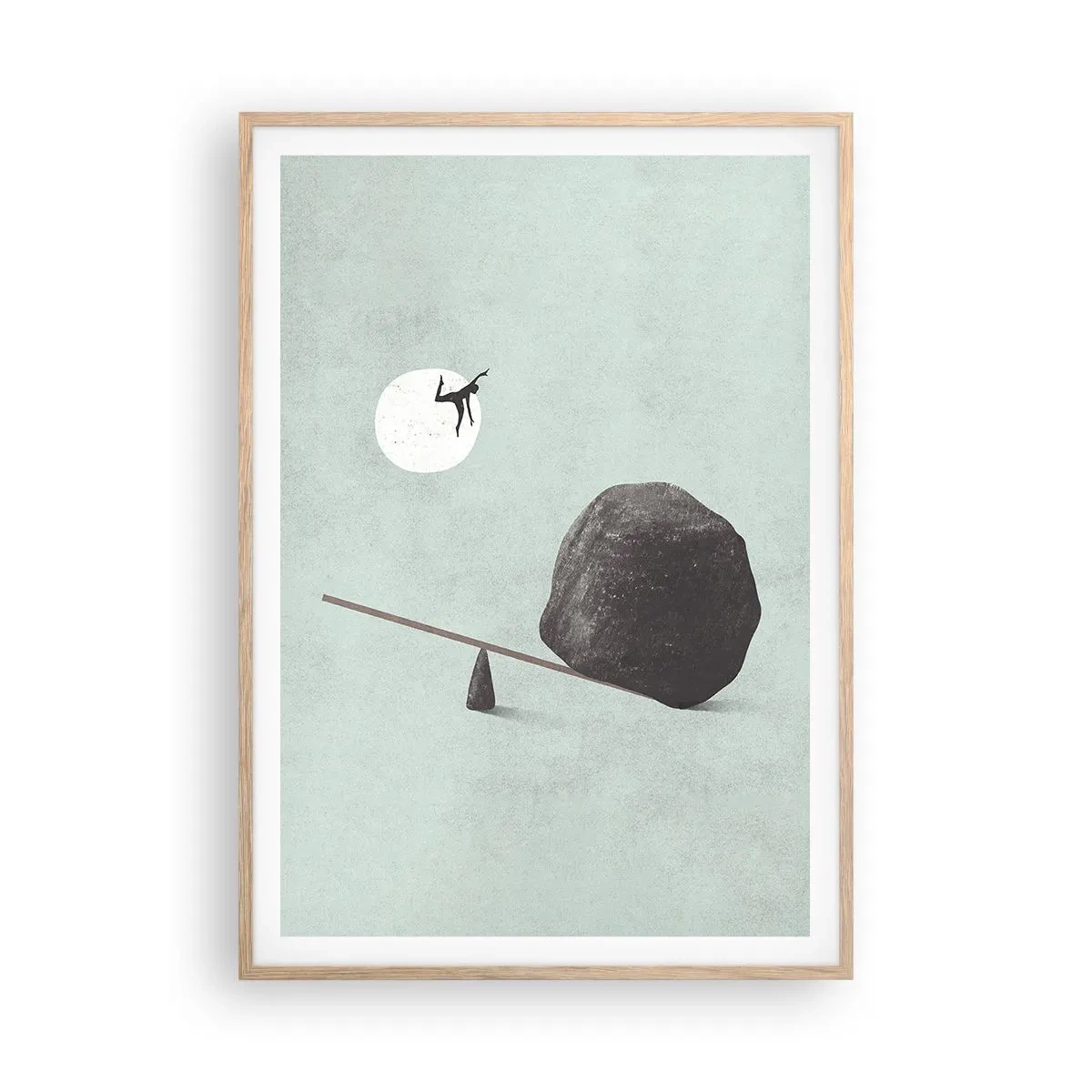 Poster in light oak frame - Dream Come True - 70x100 cm